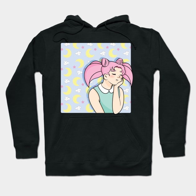 Sleepy Chibiusa Hoodie by sammiesque